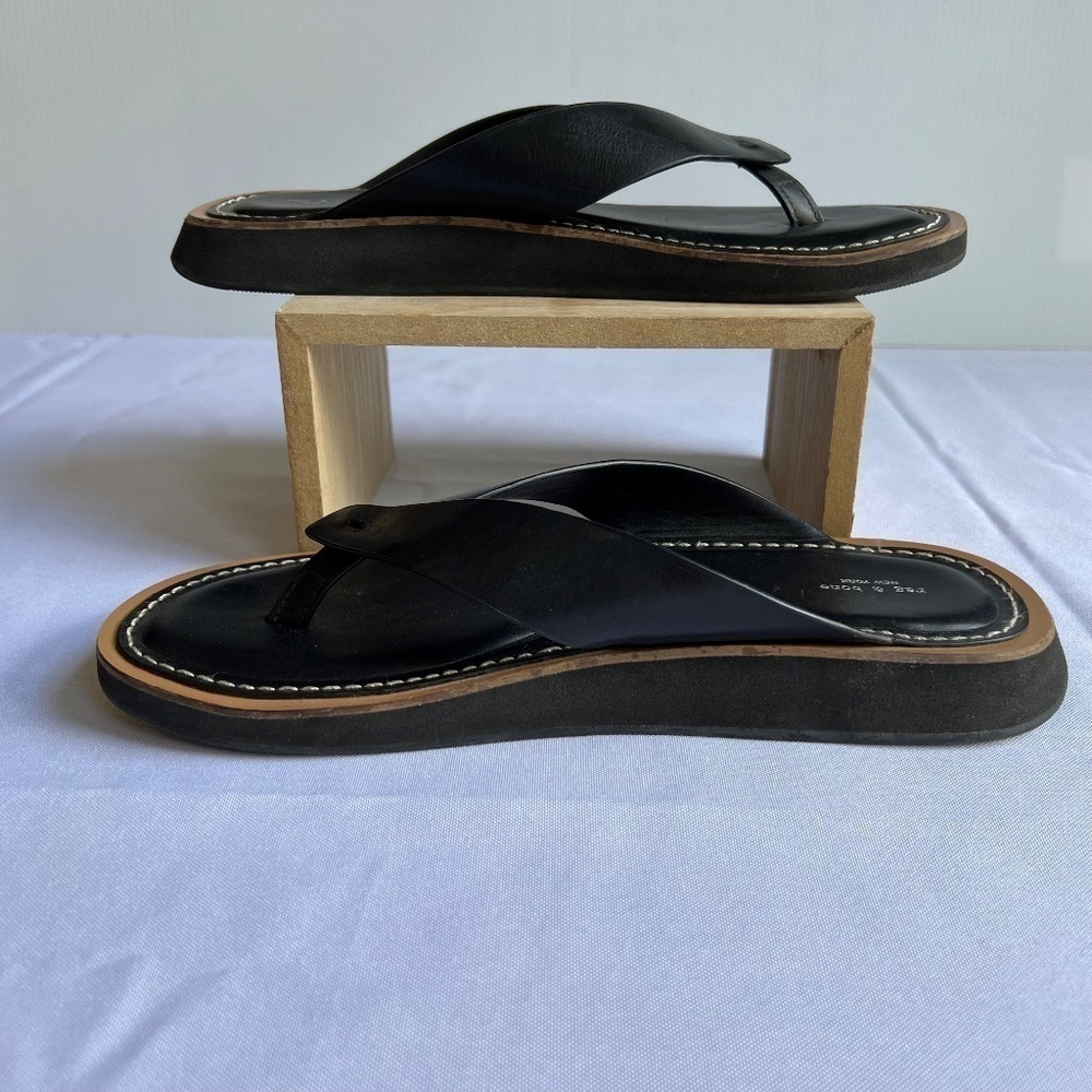 Rag and Bone Sold Out Parker Thong Sandals in Black Size 37 - Picture 3 of 7